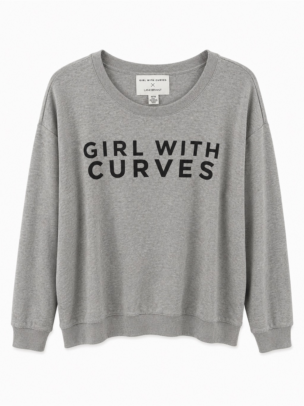 Lane Bryant Grey Sweatshirt with Black Graphic Text